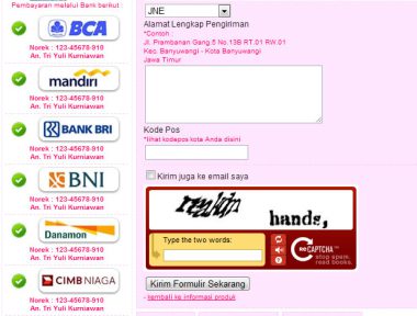 indostore versi 2.1 menggunakan captcha