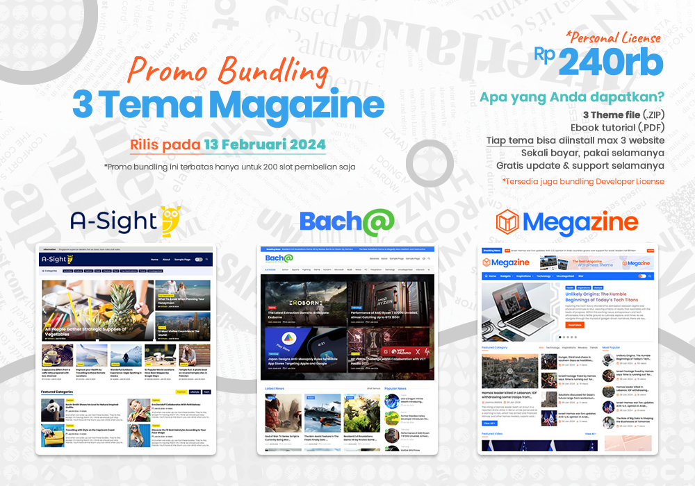 Promo Bundling 3 Tema Magazine, Lebih Hemat! 1 promo bundling magz