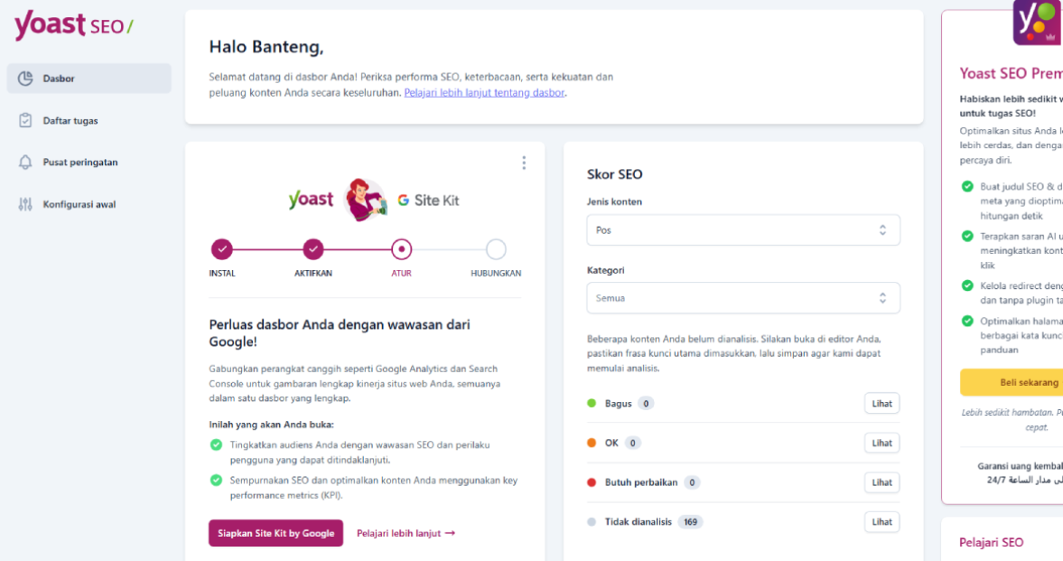 Panduan Lengkap Setting Yoast SEO WordPress dari Install hingga Optimasi 4 Dashboard