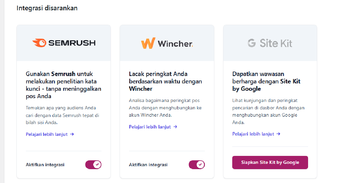 Panduan Lengkap Setting Yoast SEO WordPress dari Install hingga Optimasi 7 integrasi