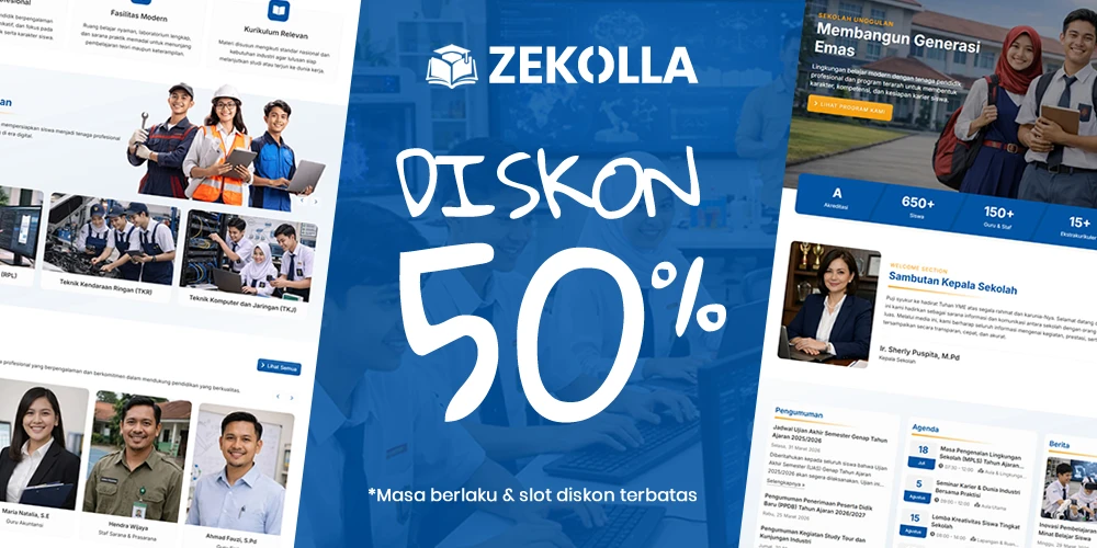 Diskon Hingga 50% Tema WordPress Sekolah Zekolla (Terbatas!) 1 zekolla diskon